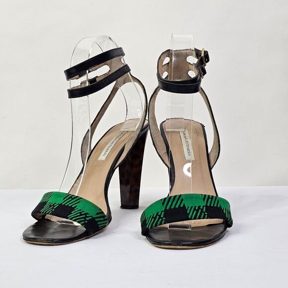 Diane Von Furstenberg Mixed Pattern Vera Too Heels - Picture 14 of 15